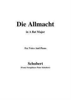 Die Allmacht (The Almighty), D.852 Op.79 No.2: para voz e piano (A flat maior) by Franz Schubert