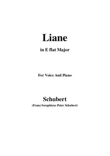 Liane, D.298: E flat maior by Franz Schubert