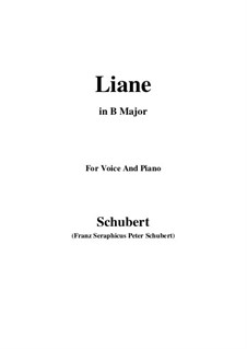 Liane, D.298: B Major by Franz Schubert