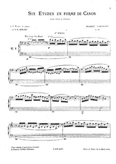 Studies in the Form of Canons, Op.56: para dois pianos de quatro mãos - piano parte II by Robert Schumann