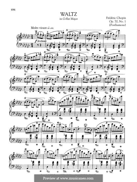 Waltzes, Op. posth.70: No.1 in G Flat Major by Frédéric Chopin