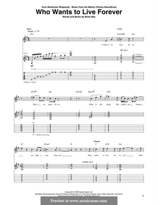 Who Wants to Live Forever? (Queen): Para guitarra com guia by Brian May