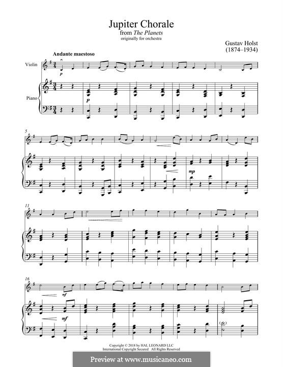 Jupiter: para violino by Gustav Holst