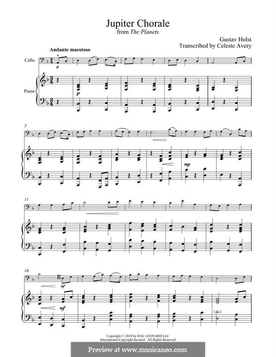 Jupiter: para Violoncelo e piano by Gustav Holst