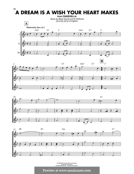 A Dream Is a Wish Your Heart Makes (from Disney's Cinderella): para ukulele by Al Hoffman, Jerry Livingston, Mack David