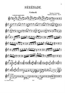Serenade for String Orchestra, Op.3: violinos parte II by Nikolay Sokolov