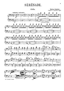 Serenade for String Orchestra, Op.3: parte violoncelo by Nikolay Sokolov