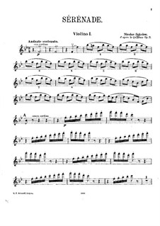 Serenade for String Orchestra, Op.3: violino parte I by Nikolay Sokolov