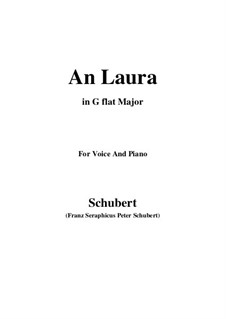 An Laura (To Laura), D.115: G flat Major by Franz Schubert