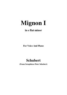 Mignon (I), D.726: E flat minor by Franz Schubert