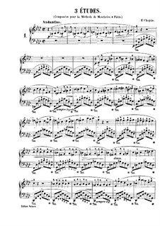 Trois nouvelles études, B.130 KK IIb/3: set completo by Frédéric Chopin