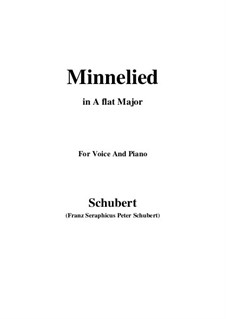Minnelied, D.429: para voz e piano (A flat maior) by Franz Schubert