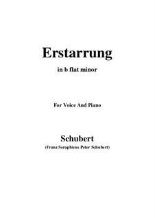 No.4 Erstarrung (Numbness): For voice and piano (b flat minor) by Franz Schubert