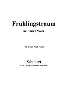 No.11 Frühlingstraum (Dream of Springtime): For voice and piano (C sharp Major) by Franz Schubert
