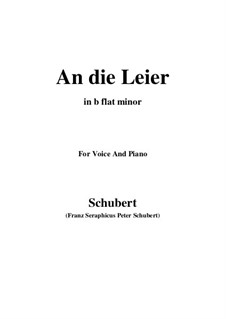 An die Leier (To My Lyre), D.737 Op.56 No.2: For voice and piano (b flat minor) by Franz Schubert