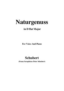 Naturgenuss (Delight in Nature), D.188: D flat Major by Franz Schubert