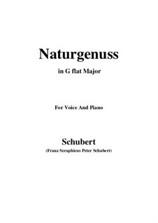 Naturgenuss (Delight in Nature), D.188: G flat Major by Franz Schubert