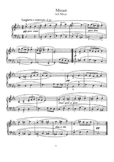 Minuet in C Minor: Para Piano by Johann Sebastian Bach