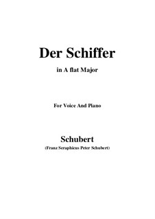 Der Schiffer (The Boatman), D.536 Op.21 No.2: para voz e piano (A flat maior) by Franz Schubert