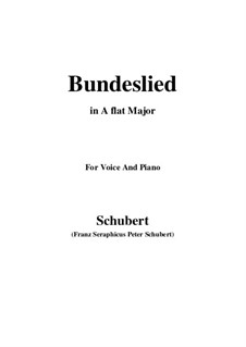 Bundeslied (Song of Fellowship): A flat Major by Franz Schubert