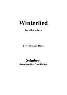 Winterlied (Winter Song), D.401: A flat minor by Franz Schubert