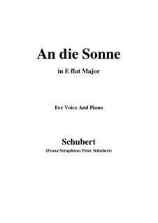 An die Sonne (To the Sun), D.272: E flat maior by Franz Schubert