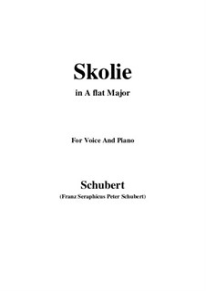 Skolie (Drinking Song), D.306: G flat Major by Franz Schubert