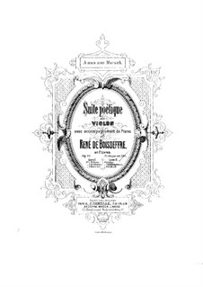 Poetic Suite for Violin and Piano, Op.19: Movements No.2-4 – solo part by René de Boisdeffre