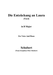Die Entzückung an Laura (Version I), D.577: B Major by Franz Schubert