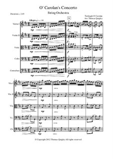 O Carolan's Concerto: para orquetra de cordas by Turlough O'Carolan