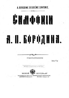 Symphony No.2 in B Minor: para dois pianos de quatro mãos - piano parte I by Alexander Borodin