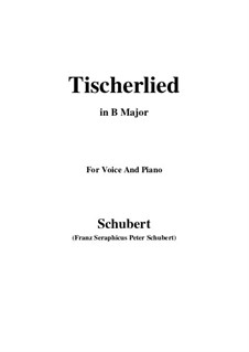 Tischlerlied (Carpenter's Song), D.274: B Major by Franz Schubert