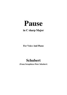 No.12 Pause (Interlude): For voice and piano (C sharp Major) by Franz Schubert