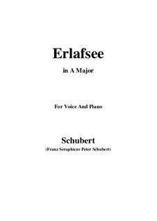 Erlafsee (Lake Erlaf), D.586 Op.8 No.3: para voz e piano ( A maior) by Franz Schubert