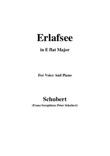 Erlafsee (Lake Erlaf), D.586 Op.8 No.3: para voz e piano (E flat maior) by Franz Schubert