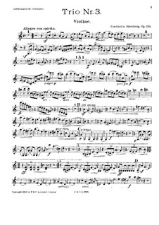Piano Trio No.3 in C Major, Op.104: parte do violino by Constantin Sternberg