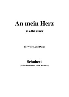 An mein Herz (To My Heart), D.860: A flat minor by Franz Schubert