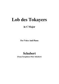 Lob des Tokayers (In Praise of Tokay), D.248: C maior by Franz Schubert