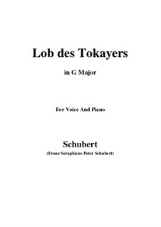 Lob des Tokayers (In Praise of Tokay), D.248: G maior by Franz Schubert