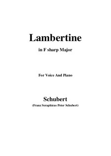 Lambertine, D.301: F sharp Major by Franz Schubert