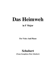Das Heimweh (Homesickness), D.456: F Maior by Franz Schubert