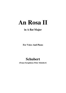 An Rosa (To Rosa), D.316: Second edition (A flat Major) by Franz Schubert