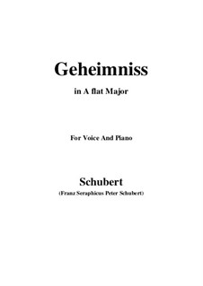 Geheimniss, D.491: A flat Major by Franz Schubert