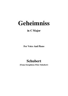 Geheimniss, D.491: C maior by Franz Schubert