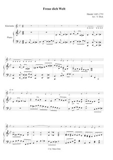 Two instruments version: Para clarinete em B e piano by Georg Friedrich Händel