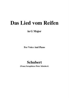 Das Lied vom Reifen (Song of the Frost), D.532: G maior by Franz Schubert