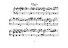 No.24 Polonaise in D Minor, BWV Anh.128: Para Piano by Johann Sebastian Bach