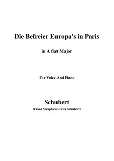 Die Befreier Europa's in Paris (The Liberators of Europe in Paris), D.104: A flat Major by Franz Schubert