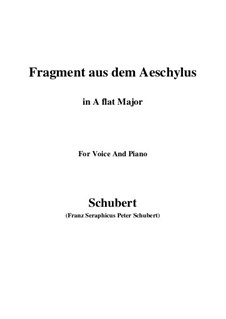 Fragment from Aeschylus, D.450: A flat Major by Franz Schubert