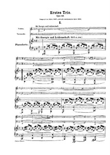 Piano Trio No.1 in D Minor, Op.63: Partitura completa by Robert Schumann